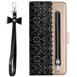 Housse iPhone XR Dentelle Porte-Monnaie à Lanière Housse iPhone XR Dentelle Porte-Monnaie à Lanière