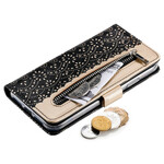 Housse iPhone XR Dentelle Porte-Monnaie à Lanière Housse iPhone XR Dentelle Porte-Monnaie à Lanière