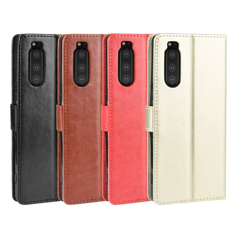 Housse Sony Xperia 5 Simili Cuir Flashy Housse Sony Xperia 5 Simili Cuir Flashy