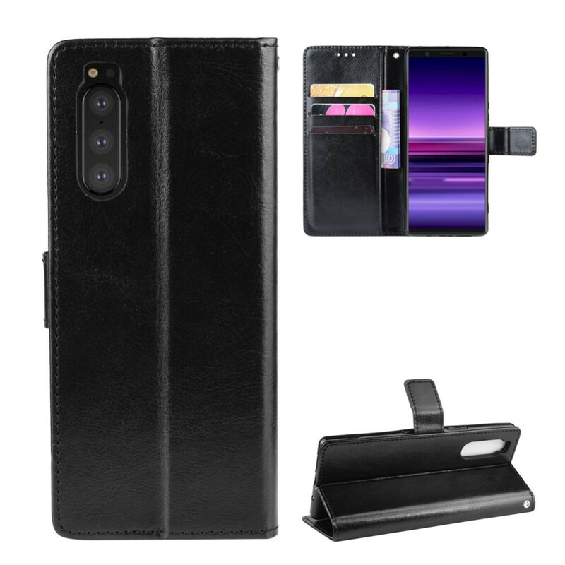 Housse Sony Xperia 5 Simili Cuir Flashy Housse Sony Xperia 5 Simili Cuir Flashy
