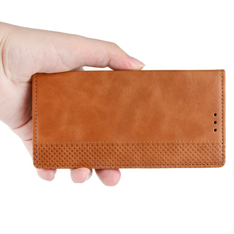 Flip Cover Sony Xperia 5 Effet Cuir Vintage Stylisé Flip Cover Sony Xperia 5 Effet Cuir Vintage Stylisé