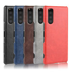 Coque Sony Xperia 5 Effet Cuir Litchi Coque Sony Xperia 5 Effet Cuir Litchi