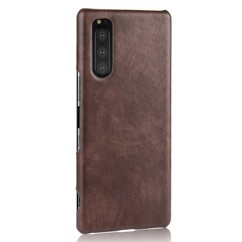 Coque Sony Xperia 5 Effet Cuir Litchi Coque Sony Xperia 5 Effet Cuir Litchi