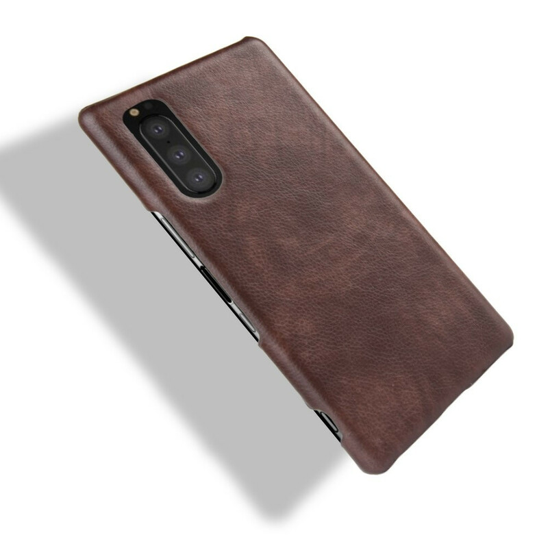 Coque Sony Xperia 5 Effet Cuir Litchi Coque Sony Xperia 5 Effet Cuir Litchi