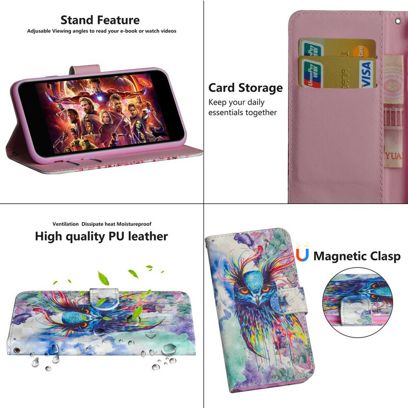 Housse Xiaomi Redmi Note 8 Pro Oiseau Aquarelle Housse Xiaomi Redmi Note 8 Pro Oiseau Aquarelle