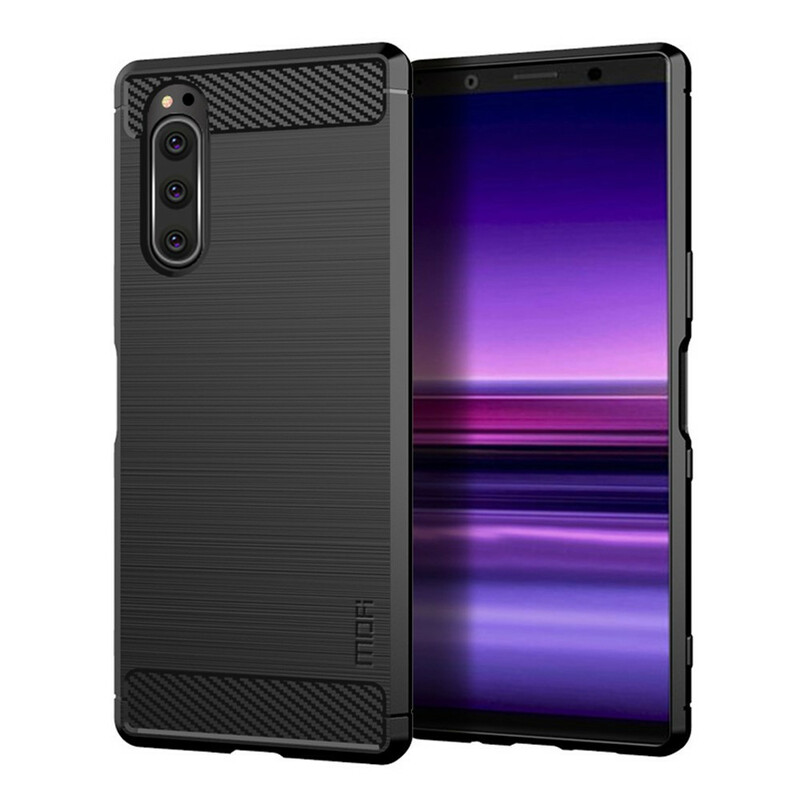 Coque Sony Xperia 5 Fibre Carbone Brossée MOFI