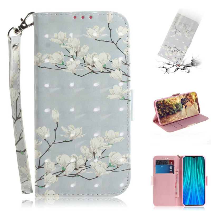Housse Xiaomi Redmi Note 8 Pro Arbre en Fleurs à Lanière Housse Xiaomi Redmi Note 8 Pro Arbre en Fleurs à Lanière