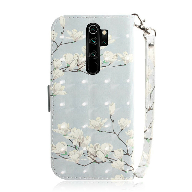 Housse Xiaomi Redmi Note 8 Pro Arbre en Fleurs à Lanière