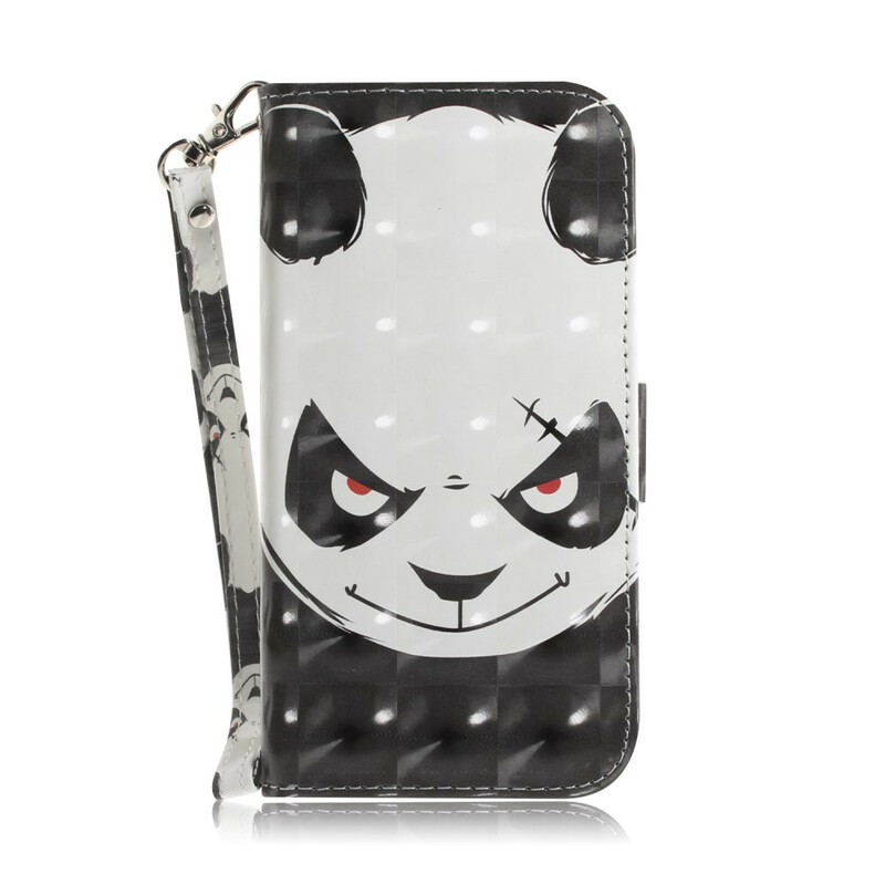 Housse Xiaomi Redmi Note 8 Pro Angry Panda à Lanière