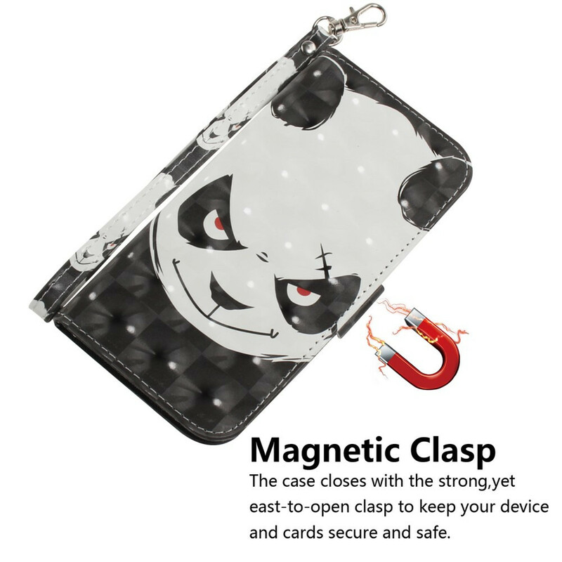 Housse Xiaomi Redmi Note 8 Pro Angry Panda à Lanière Housse Xiaomi Redmi Note 8 Pro Angry Panda à Lanière