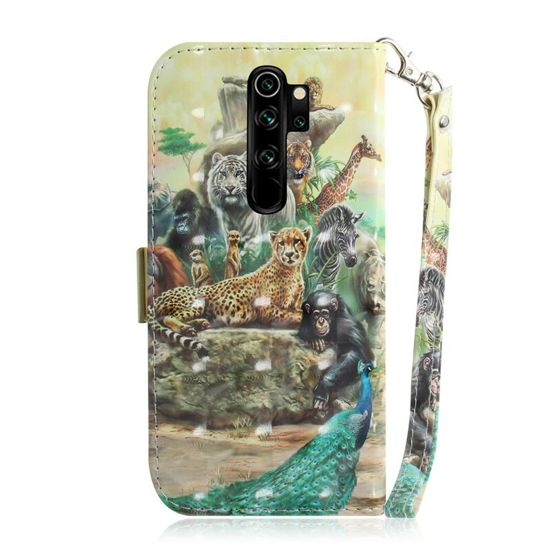 Housse Xiaomi Redmi Note 8 Pro Animaux Safari à Lanière Housse Xiaomi Redmi Note 8 Pro Animaux Safari à Lanière