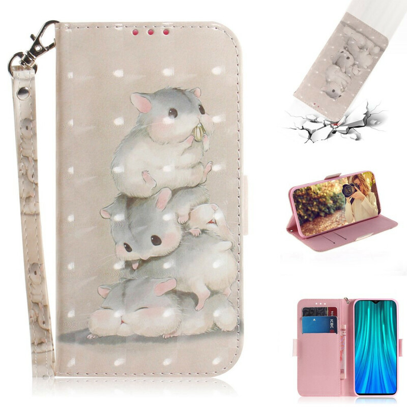Housse Xiaomi Redmi Note 8 Pro Hamsters à Lanière Housse Xiaomi Redmi Note 8 Pro Hamsters à Lanière
