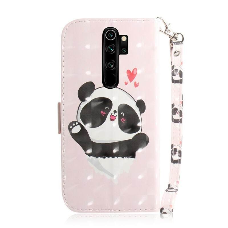 Housse Xiaomi Redmi Note 8 Pro Panda Love à Lanière