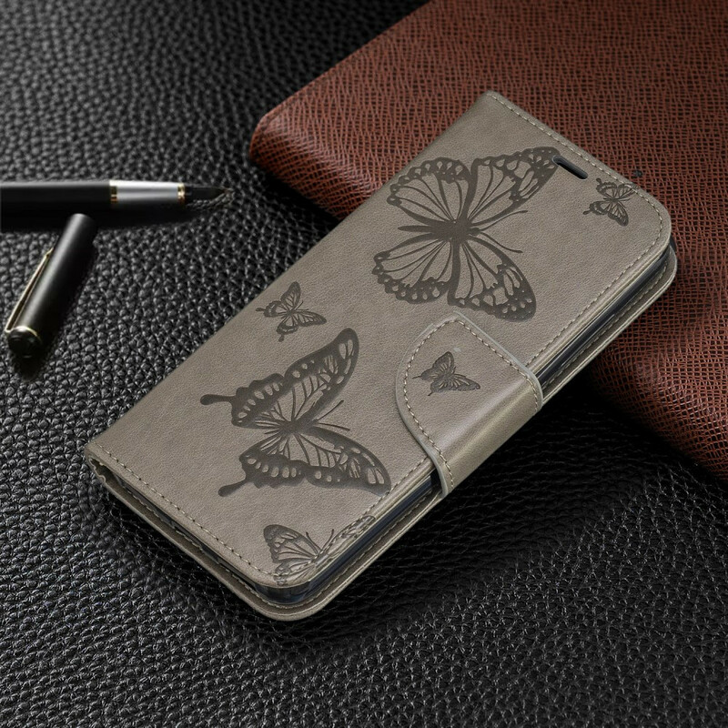 Housse Xiaomi Redmi 7A Papillons Imprimés à Lanière Housse Xiaomi Redmi 7A Papillons Imprimés à Lanière