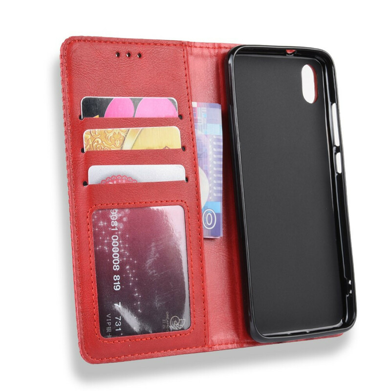 Flip Cover Xiaomi Redmi 7A Effet Cuir Vintage Stylisé Flip Cover Xiaomi Redmi 7A Effet Cuir Vintage Stylisé