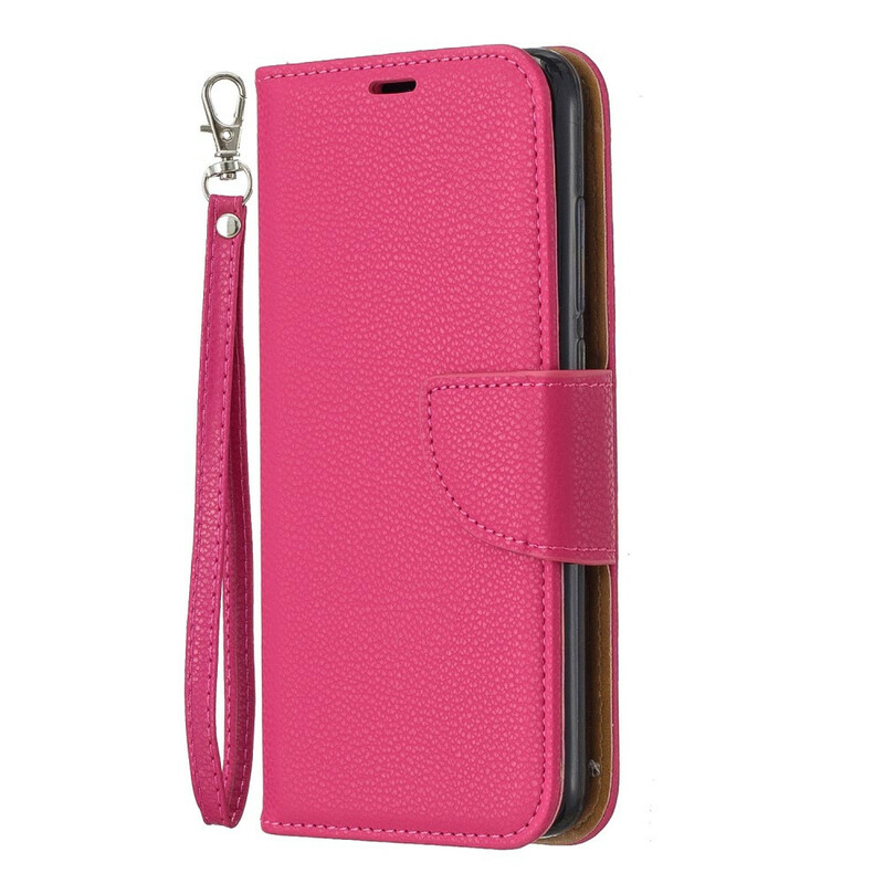 Housse Xiaomi Redmi 7A Effet Cuir Litchi Coloré à Lanière Housse Xiaomi Redmi 7A Effet Cuir Litchi Coloré à Lanière