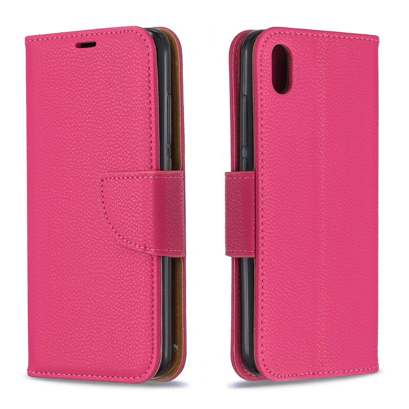 Housse Xiaomi Redmi 7A Effet Cuir Litchi Coloré à Lanière Housse Xiaomi Redmi 7A Effet Cuir Litchi Coloré à Lanière