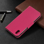 Housse Xiaomi Redmi 7A Effet Cuir Litchi Coloré à Lanière Housse Xiaomi Redmi 7A Effet Cuir Litchi Coloré à Lanière