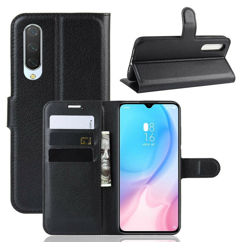 Housse Xiaomi Mi 9 Lite Simili Cuir Litchi Classique Housse Xiaomi Mi 9 Lite Simili Cuir Litchi Classique