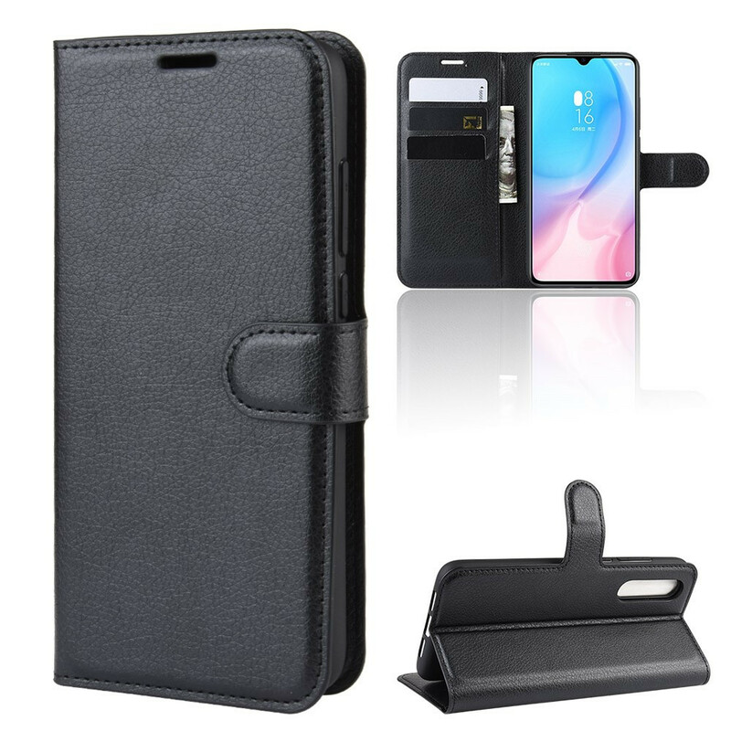 Housse Xiaomi Mi 9 Lite Simili Cuir Litchi Classique Housse Xiaomi Mi 9 Lite Simili Cuir Litchi Classique