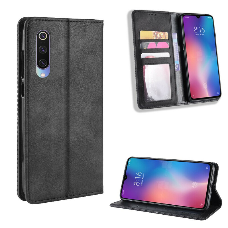 Flip Cover Xiaomi Mi 9 Lite Effet Cuir Vintage Stylisé Flip Cover Xiaomi Mi 9 Lite Effet Cuir Vintage Stylisé
