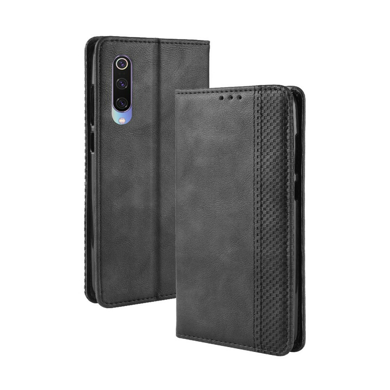 Flip Cover Xiaomi Mi 9 Lite Effet Cuir Vintage Stylisé Flip Cover Xiaomi Mi 9 Lite Effet Cuir Vintage Stylisé