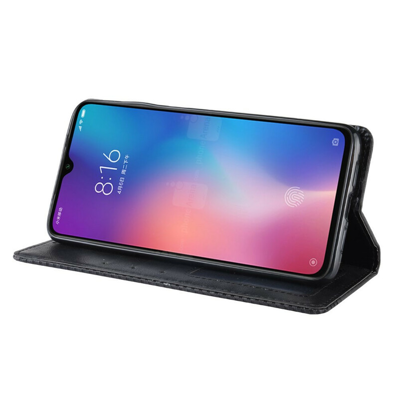 Flip Cover Xiaomi Mi 9 Lite Effet Cuir Vintage Stylisé Flip Cover Xiaomi Mi 9 Lite Effet Cuir Vintage Stylisé