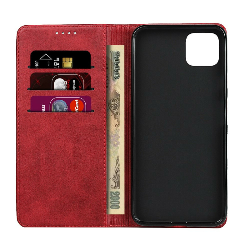 Flip Cover Google Pixel 4 Premium Simili Cuir Coutures