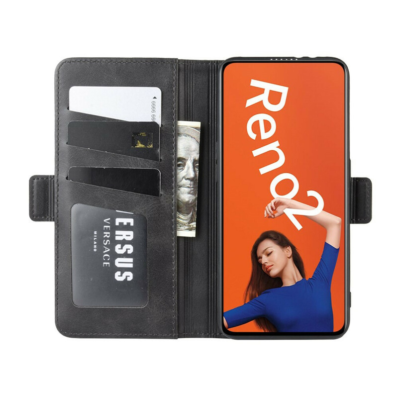 Housse Oppo Reno 2 Rabat Double Housse Oppo Reno 2 Rabat Double