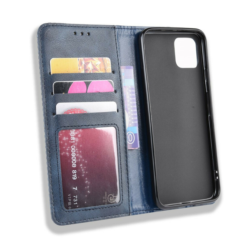 Flip Cover Google Pixel 4 XL Effet Cuir Vintage Stylisé Flip Cover Google Pixel 4 XL Effet Cuir Vintage Stylisé