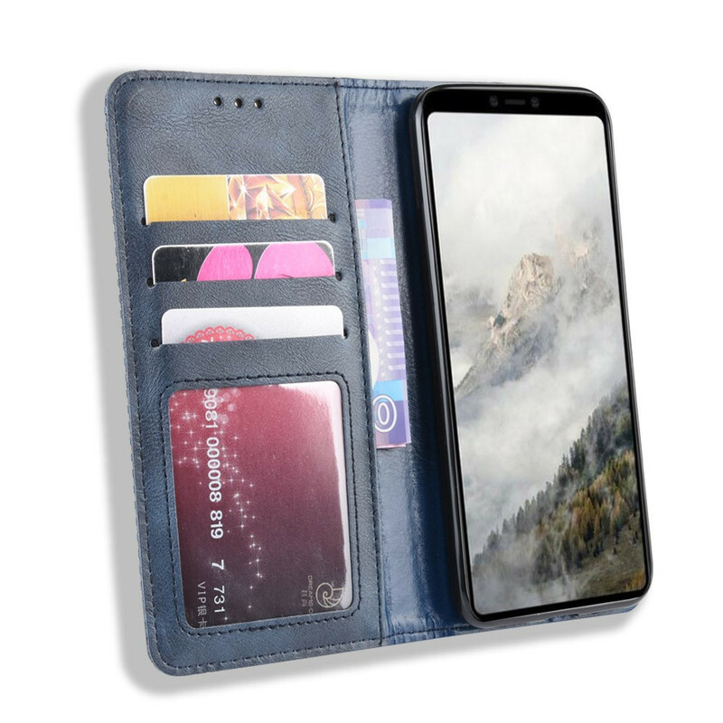 Flip Cover Google Pixel 4 XL Effet Cuir Vintage Stylisé Flip Cover Google Pixel 4 XL Effet Cuir Vintage Stylisé