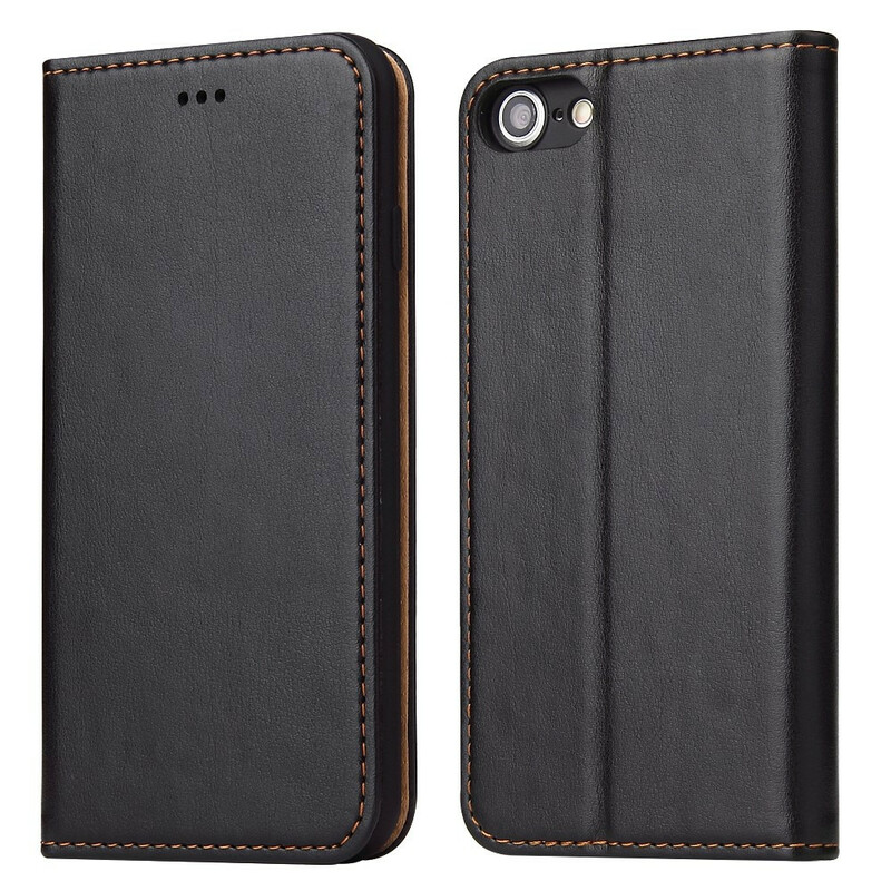 Flip Cover iPhone 8 / 7 Style Cuir Coutures Flip Cover iPhone 8 / 7 Style Cuir Coutures