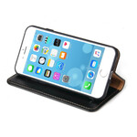 Flip Cover iPhone 8 / 7 Style Cuir Coutures Flip Cover iPhone 8 / 7 Style Cuir Coutures