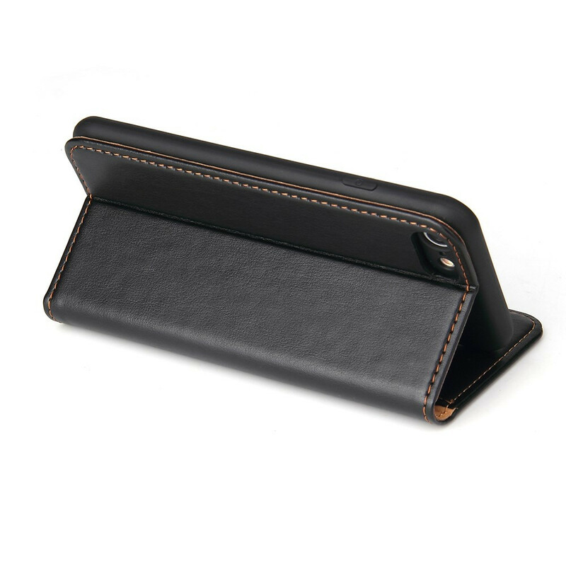 Flip Cover iPhone 8 / 7 Style Cuir Coutures Flip Cover iPhone 8 / 7 Style Cuir Coutures
