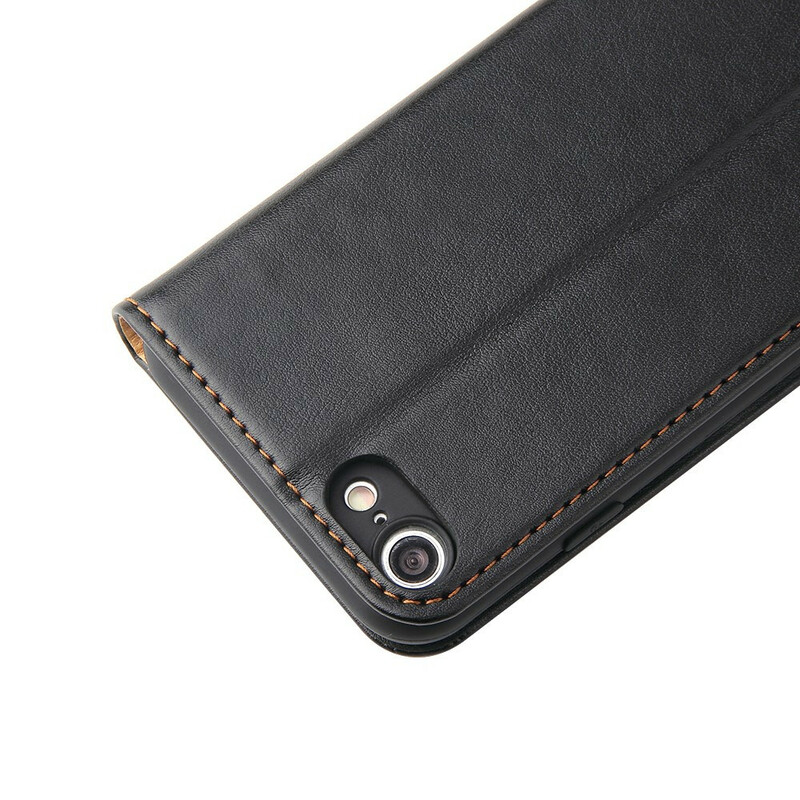Flip Cover iPhone 8 / 7 Style Cuir Coutures Flip Cover iPhone 8 / 7 Style Cuir Coutures