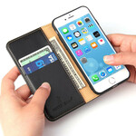 Flip Cover iPhone 8 / 7 Style Cuir Coutures Flip Cover iPhone 8 / 7 Style Cuir Coutures