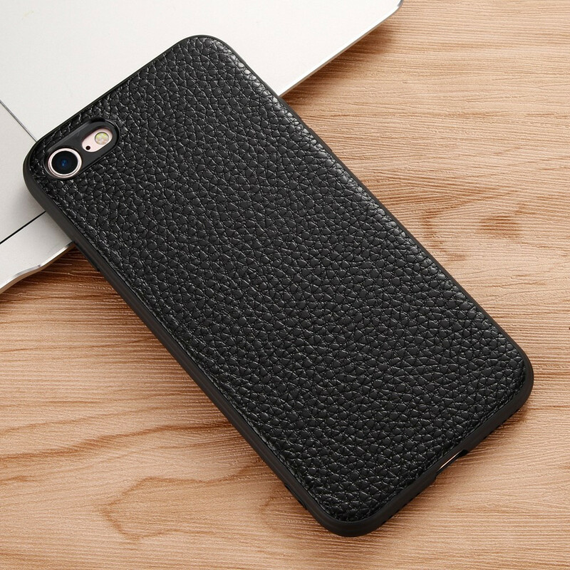 Coque iPhone 8 / 7 Véritable Cuir Litchi