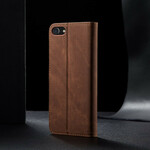 Flip Cover iPhone 8 / 7 Simili Cuir Texture Jeans