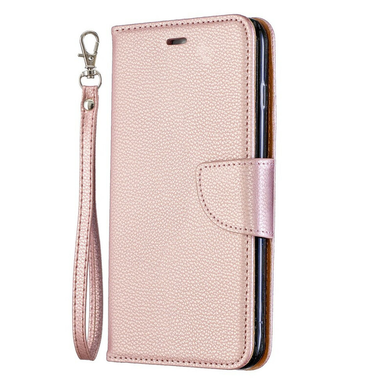 Housse iPhone 8 Plus / 7 Plus Effet Cuir Litchi Coloré à Lanière Housse iPhone 8 Plus / 7 Plus Effet Cuir Litchi Coloré à Lanière