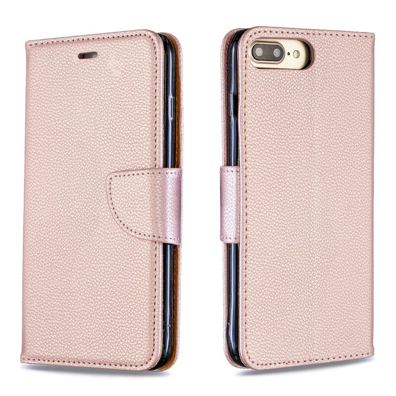 Housse iPhone 8 Plus / 7 Plus Effet Cuir Litchi Coloré à Lanière Housse iPhone 8 Plus / 7 Plus Effet Cuir Litchi Coloré à Lanière