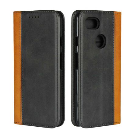 Flip Cover Google Pixel 3 XL Bicolore Effet Cuir