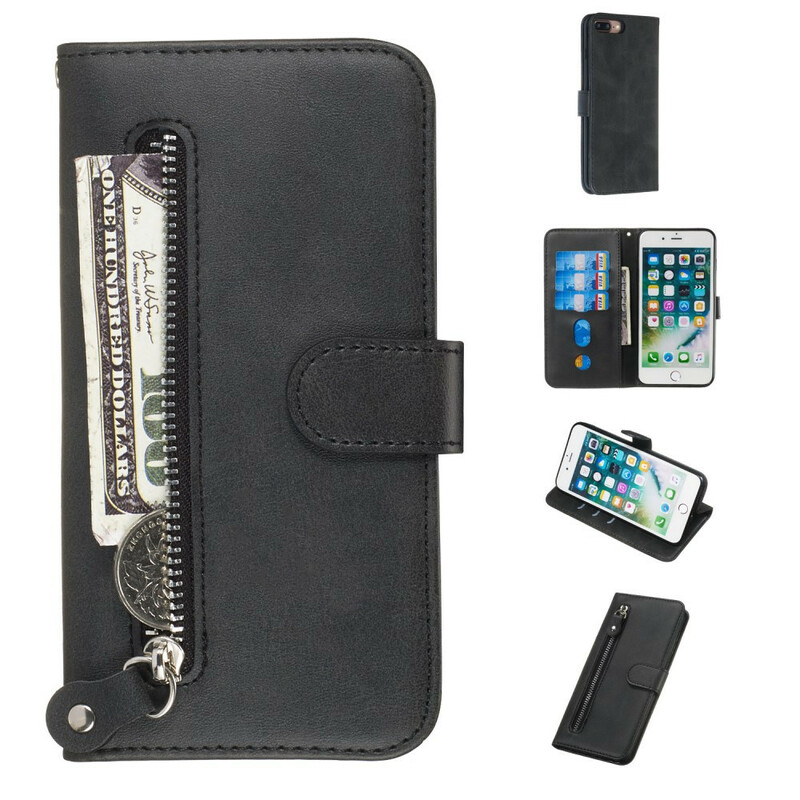 Housse iPhone 8 Plus / 7 Plus Vintage Porte-Monnaie Housse iPhone 8 Plus / 7 Plus Vintage Porte-Monnaie