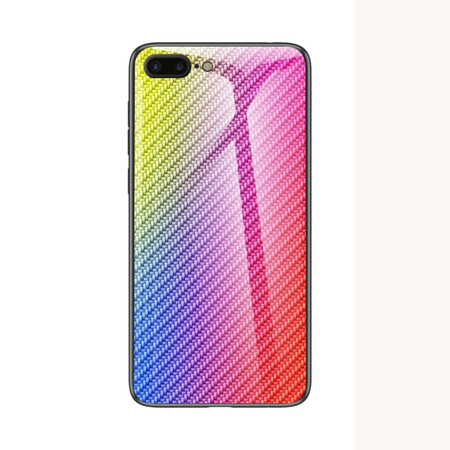 Coque iPhone 8 Plus / 7 Plus Verre Trempé Fibre Carbone Plus