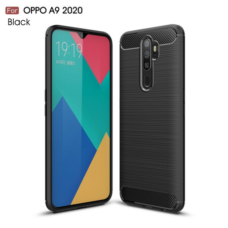 Coque Oppo A9 2020 Fibre Carbone Brossée