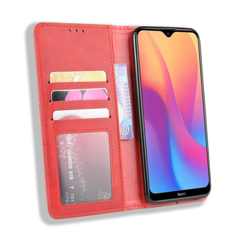 Flip Cover Xiaomi Redmi 8A Effet Cuir Vintage Stylisé