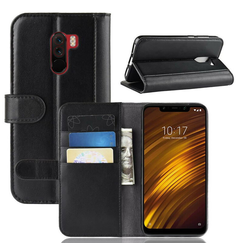 Housse Xiaomi Pocophone F1 Cuir Fendu Housse Xiaomi Pocophone F1 Cuir Fendu