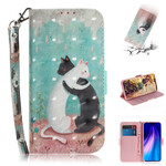 Housse Xiaomi Redmi Note 8 Amis Chats à Lanière Housse Xiaomi Redmi Note 8 Amis Chats à Lanière