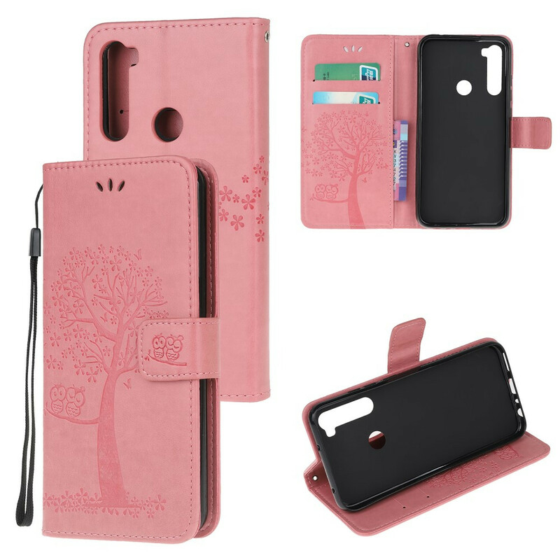 Housse Xiaomi Redmi Note 8 Arbre et Hiboux à Lanière Housse Xiaomi Redmi Note 8 Arbre et Hiboux à Lanière
