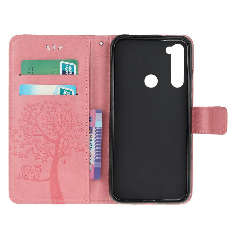 Housse Xiaomi Redmi Note 8 Arbre et Hiboux à Lanière Housse Xiaomi Redmi Note 8 Arbre et Hiboux à Lanière