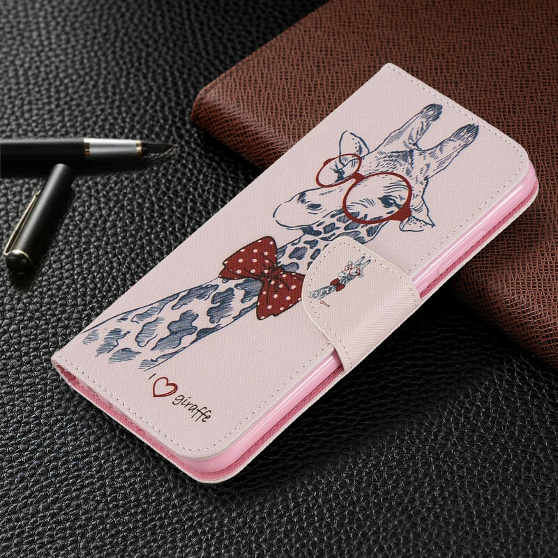 Housse Xiaomi Redmi Note 8 Girafe Intello